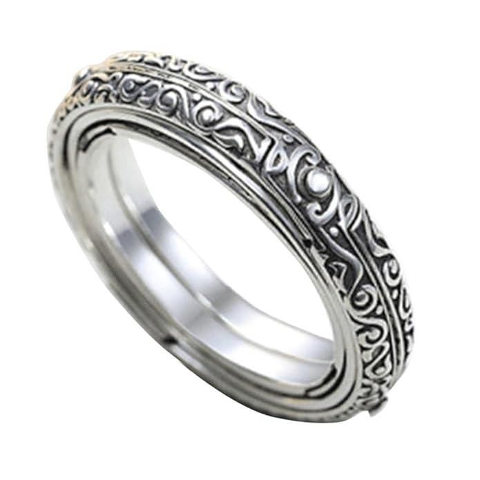 EYENESS - Astronomical Ball Ring Cosmic Finger Ring Couple Jewelry Silver Plated