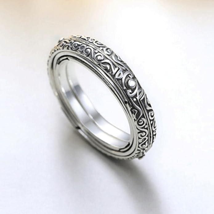 EYENESS - Astronomical Ball Ring Cosmic Finger Ring Couple Jewelry Silver Plated