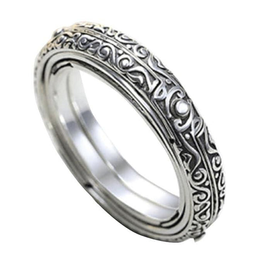 EYENESS - Astronomical Ball Ring Cosmic Finger Ring Couple Jewelry Silver Plated